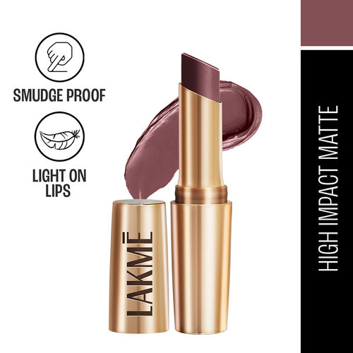 Lakme 9to5 Powerplay Priming Matte Lipstick, Lasts 16hrs, Chocolate Crush, 3.6 gm
