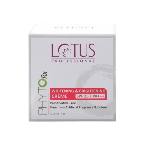 Lotus Professional PhytoRx Whitening & Brightening Cream | SPF 25 | PA+++ | All skin types Preservative Free | 50 gm