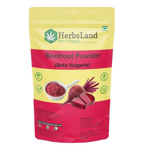 Herbsland Pure Beetroot Powder - Skin Brightening, Detox & Natural Energy Boost | Organic Beetroot Powder |100 gm