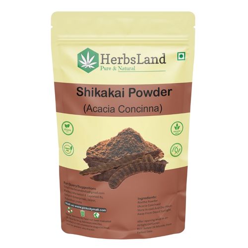 Herbsland Pure Shikakai Powder - Natural Remedy For Dandruff, Hair Fall & Shiny Hair | Ayurvedic Hair Care | 100 gm