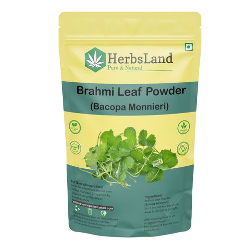 Herbsland Brahmi Leaf Powder - 100% Natural For Hair Growth, Scalp Nourishment & Stress Relief | Organic Herbal Powder | 100 gm
