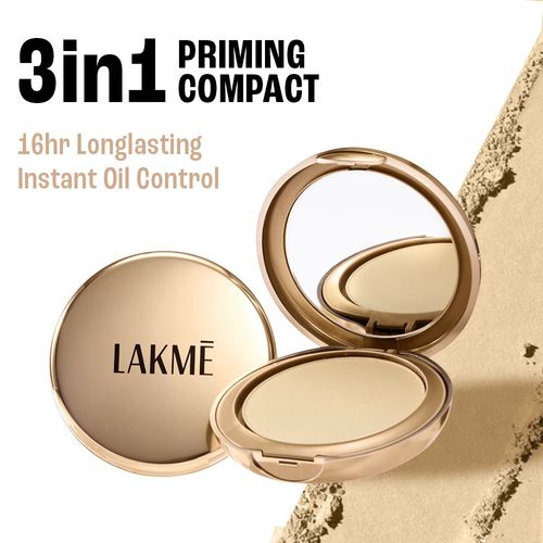 Lakme Powerplay Primin gm Powder Foundation Compact,&nbsp;Ivory Cream&nbsp;| 9 gm
