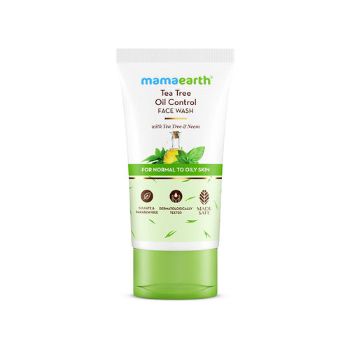 Mamaearth Tea Tree Oil Control Face Wash with Tea Tree & Neem for Normal to Oily Skin - 150 ml Up to 12 Hrs Oil Control | Cleanses Gently | Controls Acne & Pimples