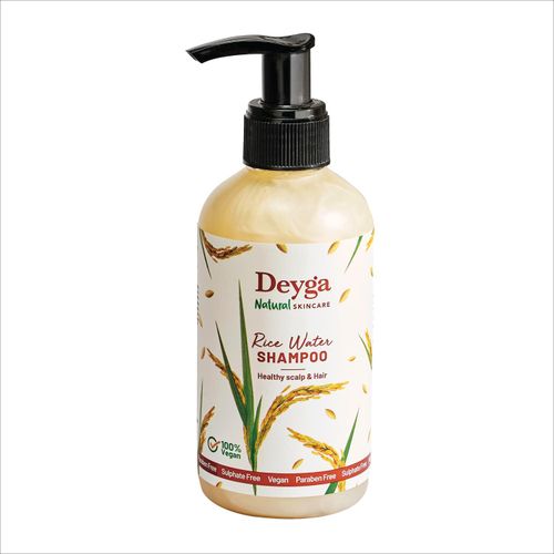 Deyga Rice Water Shampoo (220 ml) | Controls Frizz | Deep Cleanses Scalp | Free from Paraben and Sulfate