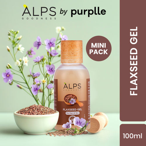 Alps Goodness Flaxseed Gel (100 ml) I For Hair & Skin I Frizz-Control | Smoothening I Moisture Rich I Soft Long Hair