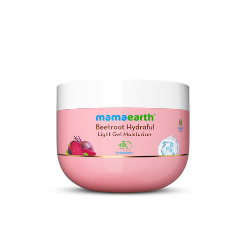 Mamaearth Beetroot Hydraful Light Gel Moisturizer with Beetroot & HA for Hydrated Pink Glow 200 gm| Long-lasting, Nonsticky Hydration| Oil-free, Lightweight, Quick-absorbing| Free from Harmful Chemicals