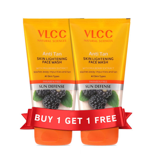 VLCC Anti Tan Skin Lightening Face Wash (Buy 1 Get 1)(Each 150ml) - Pack of 2
