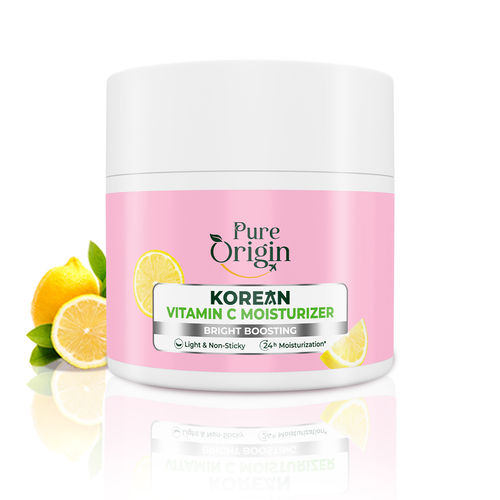 Pure Origin Korean Vitamin C Moisturizer | 24-Hour Moisturization | Light & Non-sticky | Brightens & Evens Skin | 100 gm