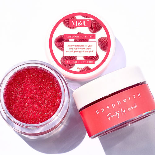 M&U Raspberry Slush Lip Scrub For Pigmentation 15 gm