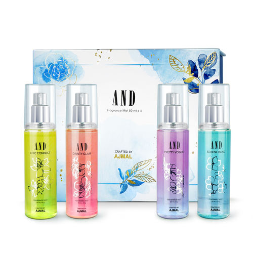 Ajmal AND Body Mist Gift Set for Women Long Lasting Fragrance (Pack of 4) of 50ml Each
