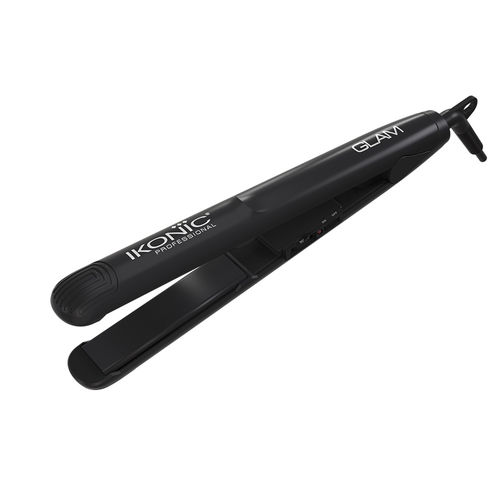 IKONIC PROFESSIONAL Glam Hair Straightener With Professional Cutting-Edge Floating Tourmaline Ceramic Plates Ideal For Straightening, Curls, Waves Auto Controlled Heat Setting, Lightweight, Travel Friendly Quick Heat Up 1 pc