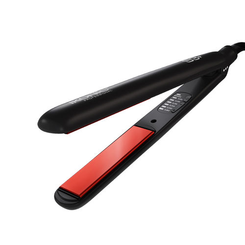 IKONIC PROFESSIONAL S3+ Hair Straightener, Black & Red, Professional Ceramic Floating Plates, Adjustable Temparature Control, Instat Heat Up and Easy To Use 1 pc