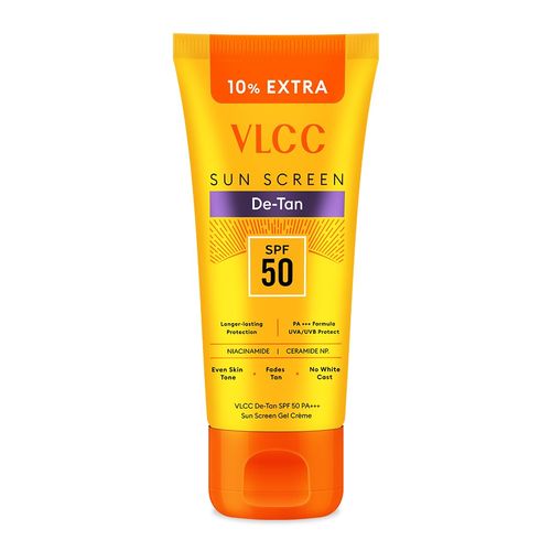 VLCC De Tan SPF 50 PA+++ Sun Screen Gel Creme(100 gm+10%extra)-110 gm