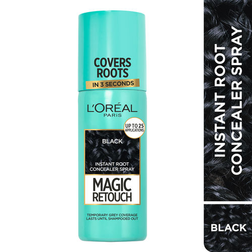 L'Oreal Paris Magic Retouch Instant Root Concealer Spray - Black 75 ml -For All Hair Types