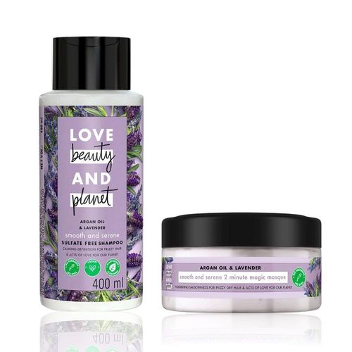 Love Beauty Planet Smooth & Serene Care Duo (Shampoo 400 ml + Hair Mask 200 ml)