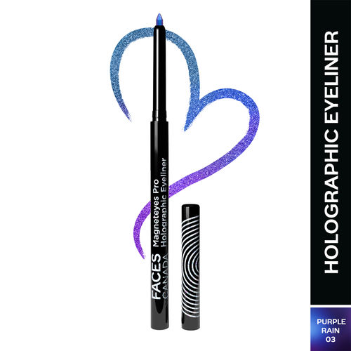 FACES CANADA Magneteyes Pro Holographic Eyeliner - Purple Rain 03, 0.25 gm | Multichrome / Duochrome Eyeliner | Metallic & Shimmer Finish | Longlasting | Waterproof & Smudgeproof