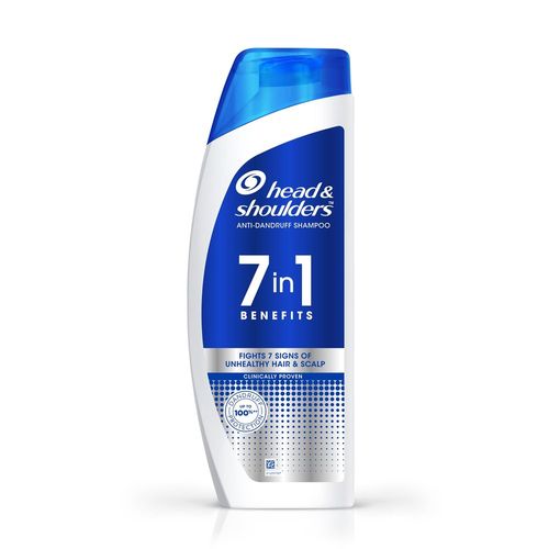 Head & Shoulders 7in1 Anti-dandruff Shampoo | Multi-action formula | Complete Solution for unhealthy scalp | 7 benefits for Men and Women, 340 ml