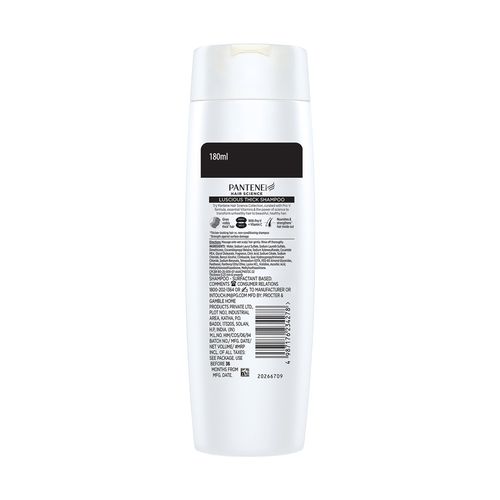 Pantene Hair Science Luscious Thick Shampoo, 180 ml