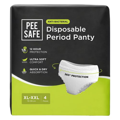 Pee Safe Disposable Period Panties for Women (XL-XXL) - 4 Pc