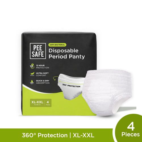 Pee Safe Disposable Period Panties for Women (XL-XXL) - 4 Pc