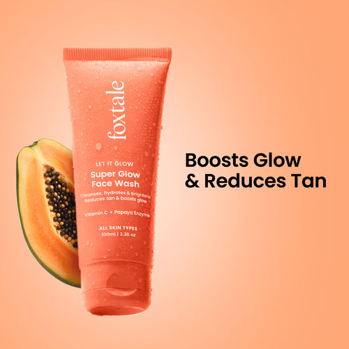 Foxtale Super Glow Face Wash, reduces tan, Boosts Glow - 100 ml