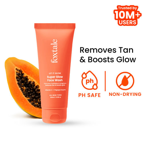 Foxtale Super Glow Face Wash, reduces tan, Boosts Glow - 100 ml
