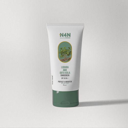 Nature4Nature Sunscreen SPF 35 PA++ with Lodhra & Gotu Kola – Protection against UVB and UVA Rays Brightens Skin – Broad Spectrum Protection for All Skin Types – 50 gm