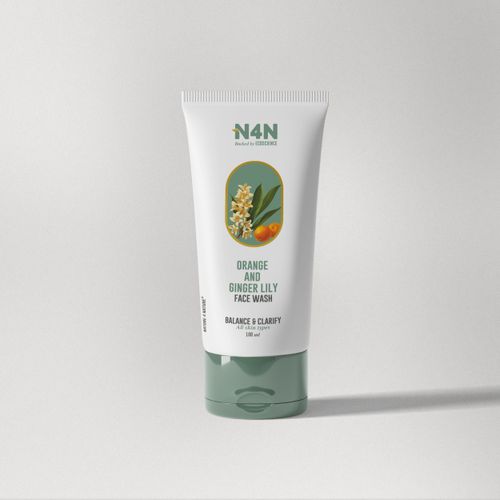 Nature4Nature Face Wash with Orange & Ginger Lily – Natural Ingredients for Deep Cleansing, Brightening & Refreshing Skin – 100 ml