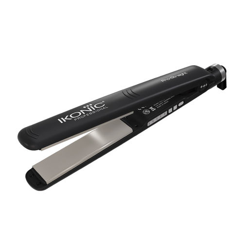 IKONIC PROFESSIONAL Pro Straight Hair Straightener, Black| Floating Ceramic Plates| Nano Titanium Technology| Overheat protection 1 pc