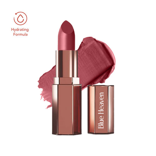 Blue Heaven Roseate Soft Matte Lipstick Infused With Argan & Rosehip Oil for Intense Hydration | High Color Payoff | Long Lasting Lipstick for women | The Roseate | 4 gm