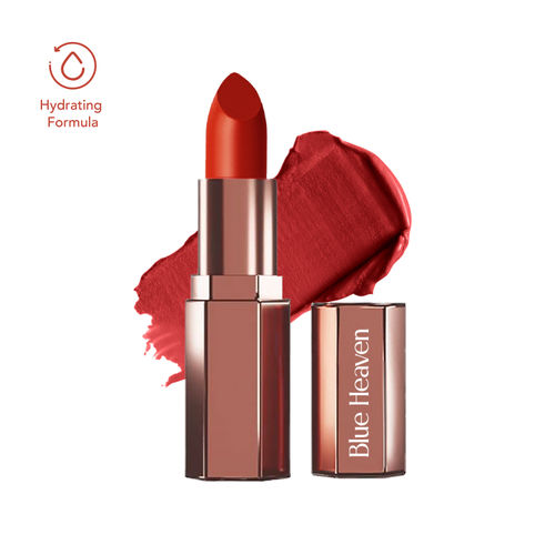 Blue Heaven Roseate Soft Matte Lipstick Infused With Argan & Rosehip Oil for Intense Hydration | High Color Payoff | Long Lasting Lipstick for women | Deep Mahogany | 4 gm