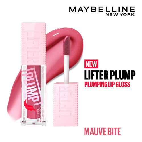 Maybelline New York Lifter Plump - Plumping Liquid Lip Gloss, Mauve Bite, 5.4 ml