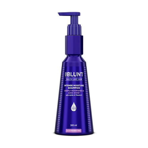 BBLUNT Intense Moisture Shampoo with Jojoba and Vitamin E for Dry & Frizzy Hair - 300 ml