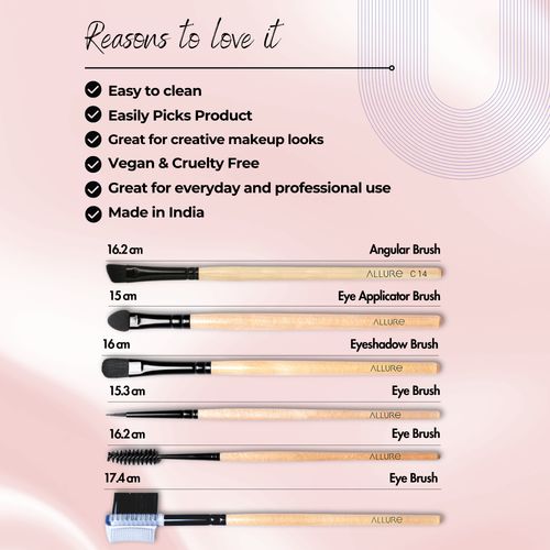 Allure Classic Eye brush Combo Set of 6