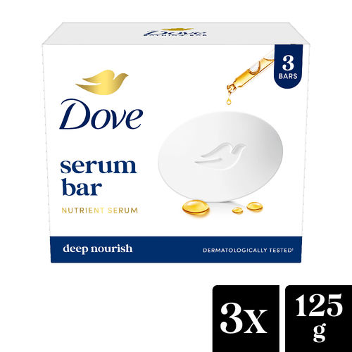 Dove Serum bar Nutrient Serum, Glowing Skin, 3x125 gm
