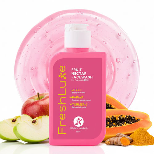 FreshLuxe Fruit Nectar Face Wash | Apple, Papaya & Turmeric | Brightening & Revitalizing | Unisex | Natural | 100 ml
