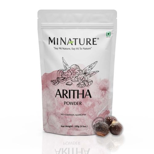 MINATURE Natural Pure Aritha (Reetha) Powder for Herbal Hair Cleansing – Finely Ground Traditional Soapnut Powder for DIY Hair Wash & Hair Packs – 100 gm (Hair Pack)