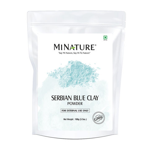 MINATURE Serbian Blue Clay Powder – 100 gm Fine Clay for DIY Face Masks and Skincare Formulations