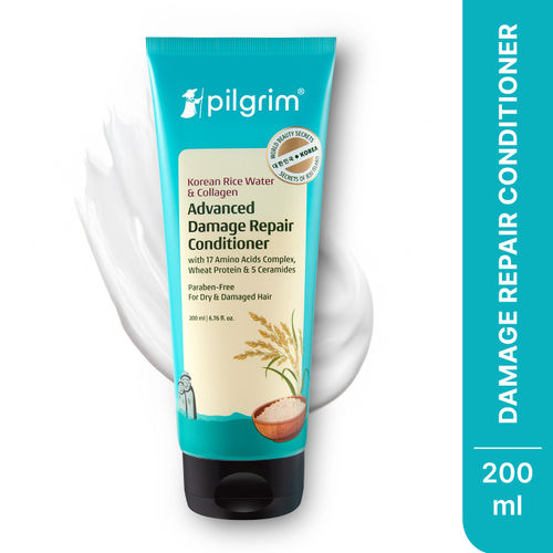 Pilgrim Korean Rice Water & Collagen Advanced Damage Repair Conditioner Nourishes & Softens 200 ml