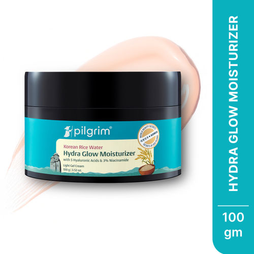 Pilgrim Korean Rice Water Light Gel Hydra Glow Moisturizer with 5x Hydration 100 gm