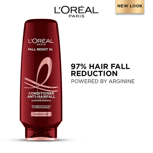 L'Oreal Paris Fall Resist 3x Anti-Hair Fall Conditioner, Reinforcing & Nourishing for Hair Growth, For Thinning & Hair Loss, With Arginine Essence, 175 ml
