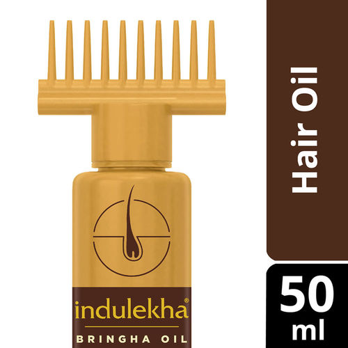 Indulekha Bringha Hair Oil, with 11 Herbs, Ayurvedic Hair Oil for Hair Growth, 50 ml