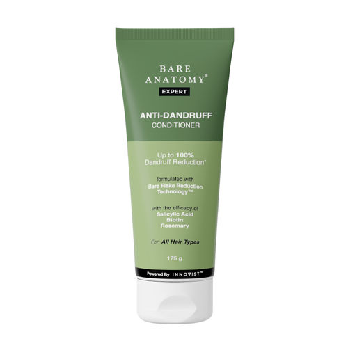 Bare Anatomy Anti-Dandruff Hair Conditioner with Biotin, Salicylic Acid & Rosemary | Removes Flaky Buildup | Moisturizes & Strengthens Hair | Reduces Frizz & Breakage | For All Hair Types | 175 ml