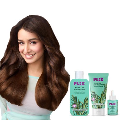 PLIX Rosemary Anti Hairfall Regime Combo of 3 with 3% Redensyl Serum (30 ml), Shampoo (200 ml) & Conditioner (175 ml) l Reduces Hair Fall & Strengthens Hair l Sulphate & Paraben Free l All Hair Types l Unisex