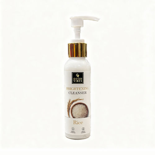 Good Vibes Rice Brightening Face Cleanser | Korean Rice Glow Ritual | Niacinamide + Rice Protein | Deep Cleanse & Hydrate | Brightens & Evens Tone | Glass-Skin Daily Cleanser | Gentle, Non-Drying | Suitable for All Skin Types – 120 ml