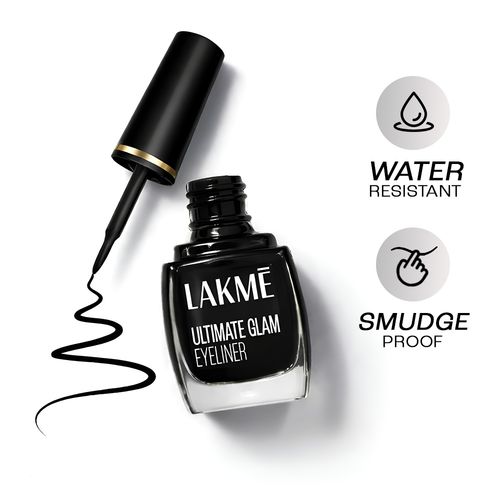 Lakme Ultimate Glam Eye Liner | Semi Matte | Black | 9 ml
