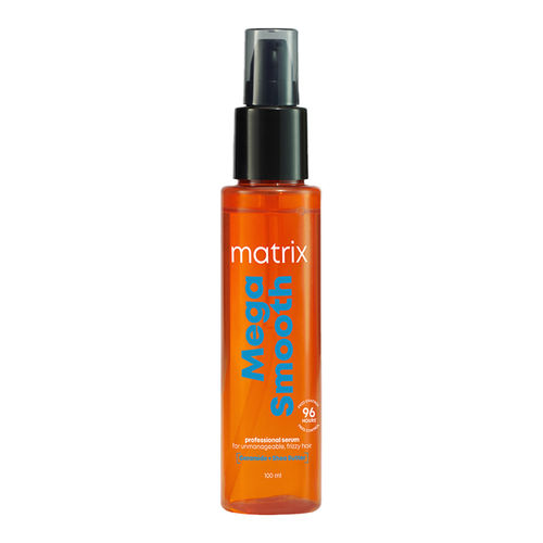 Matrix Mega Smooth Serum for Frizzy, Unmanageable Hair | 96Hr Frizz Control* | Used by 1 Lakh Hairstylists | with Shea Butter, 100 ml