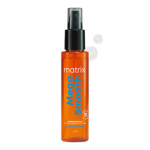 MATRIX Mega Smooth Anti-Frizz Serum with Shea Butter and Ceramides| Max Smoothness for 4 Days | Used by 1 Lakh Hairstylists*| For All Hair Types | 100 ml