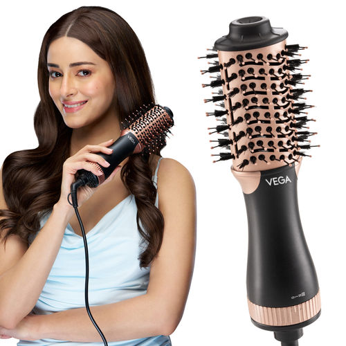 VEGA Litstyle L3 Volumizer Hair Blow Dryer Brush With 3 Heat/2 Speed Settings, 360° Airflow Vent, 3 in 1 Compact Hot Air Brush For Women, Tourmaline Ceramic Coated Barrel, 500 Watts, (VHSD-03) 1 pc