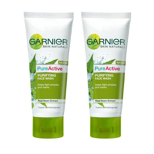 Garnier Skin Naturals Pure Active Neem Face Wash (100 g) Pack of 2